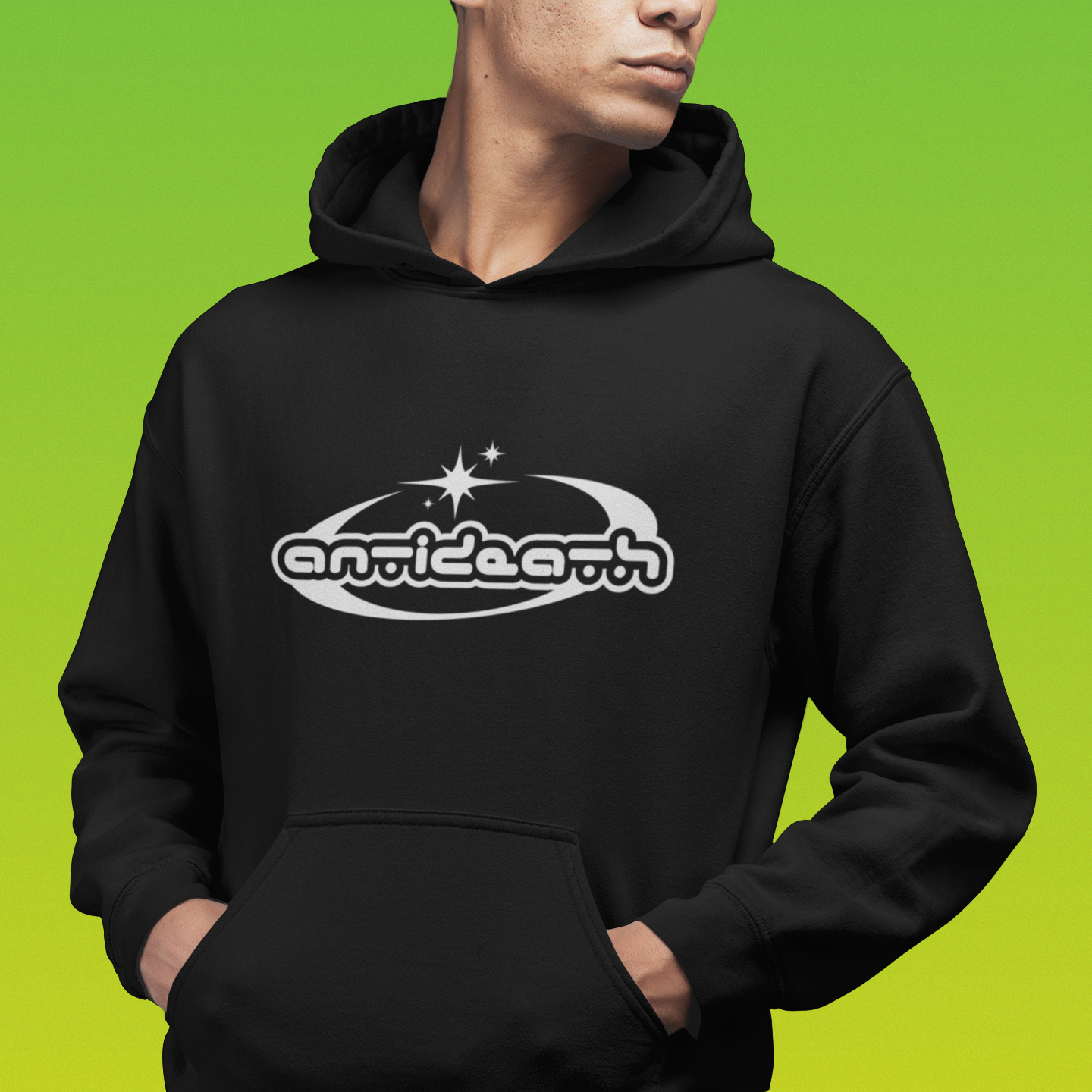 ANTIDEATH Y2K hoodie mockup